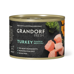 Grandorf Fresh (Грандорф) консерва для собак из индейки с тыквой и брокколи, 200 г