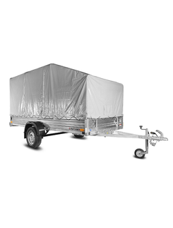 Прицеп «Спутник Expert» (2540х1440х330) оцинкованная рама, тент + дуги (НОВИНКА)