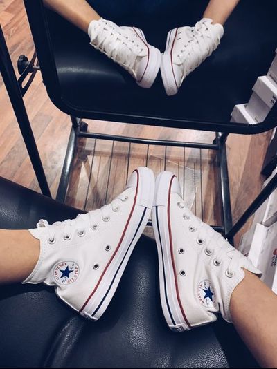 Кеды Converse All Star высокие белые со скидкой