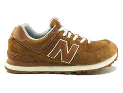 New Balance 574 Коричневые с белым (41-45) Арт. 045М