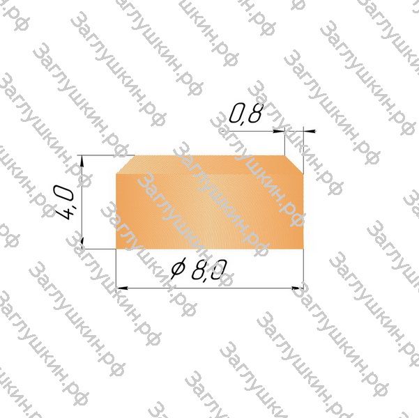 Пробка с фаской 8 мм.