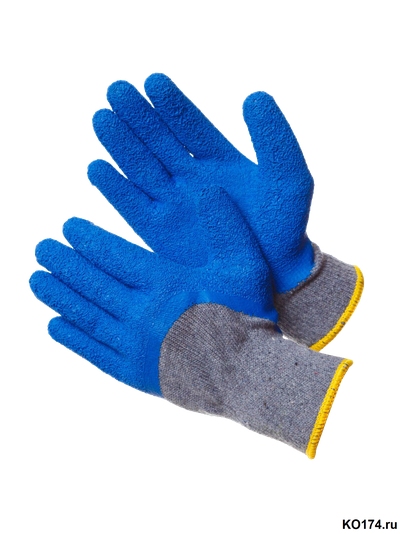 Перчатки ХБ с текстурированным латексным покрытием Stoun Plus