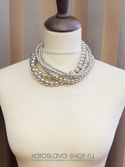 Бусы из золотых бусин