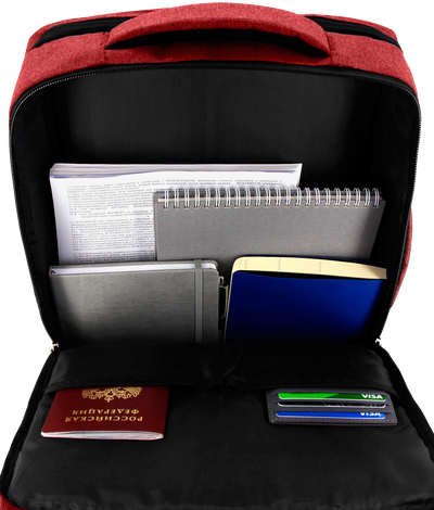 Рюкзак сумка для ноутбука 15.6 - 17.3 дюймов Optimum, красный