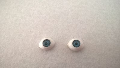 Глаза кукольные, 11х6 мм голубые