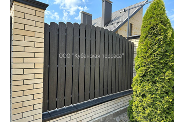 Забор из ДПК цвет Венге