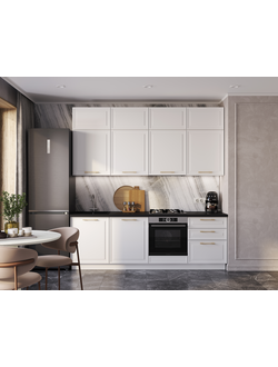 Кухня модульная "Адель" Адель эмаль белая F26 (БТС)