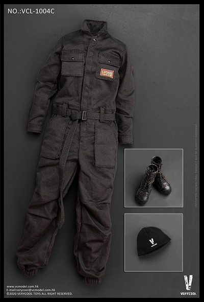 Женский комплект с комбинезоном (черный) 1/6 Work-Wear Set (Black) (VCL-1004C) - VERYCOOL