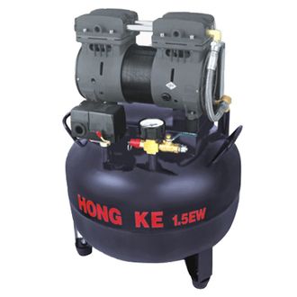Компрессор HK-1.5 EW двухцилиндровый (без осушителя (в кожухе) 70 л/мин, ресивер 30 л | Hong Ke (Китай)