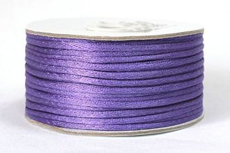 Шнур круглый атласный 3 мм, цвет фиолетовый