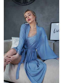 Домашняя одежда Виктория Сикрет 5в1 голубой
