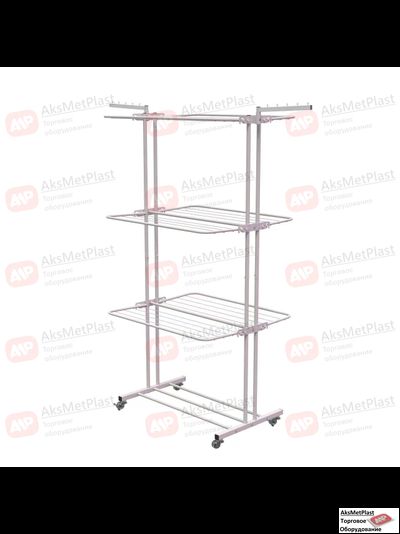 WR230W Сушилка для белья белая металлическая напольная на колесах