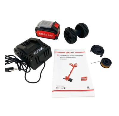 Триммер аккумуляторный BRAIT BCBC20SU 20 в 4 а.ч 7800 обр. АКБ, ЗУ, катушка 2 шт
