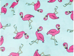 Наволочка на молнии к подушке Биосон U 280 поплин розовые фламинго