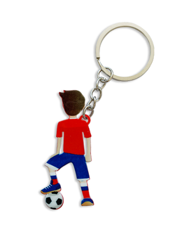 Брелок Футболист-2 (металлический плоский двусторонний)