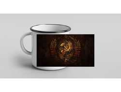 Кружка металлическая эмалированная СССР №3