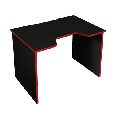 Стол геймерский С-241 черный шагрень/красный