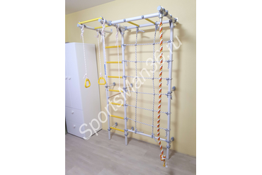 ШВЕДСКАЯ СТЕНКА ROMANA KARUSEL S7, цвет "Белый Прованс", крепление пристенное