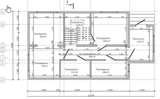 Двухэтажный каркасный дом с четырьмя спальнями 102м² (SK27)