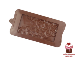 Форма силиконовая для шоколада Плитка Кристаллы