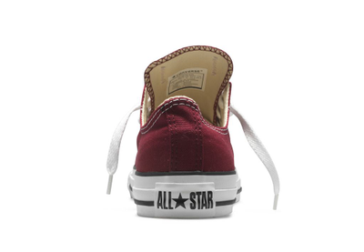 Бордовые низкие кеды Converse All Star с чем носить