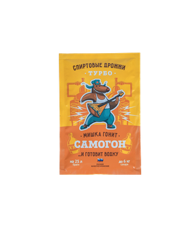 Спиртовые турбо дрожжи Мишка гонит "Самогон", 70 г