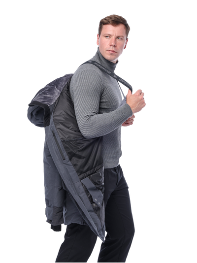 Куртка BRODEKS KW233 VIP пуховая, цв. серый