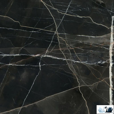 Керамогранит FMAX Black Gold 6mm glossy 120x270 см черный