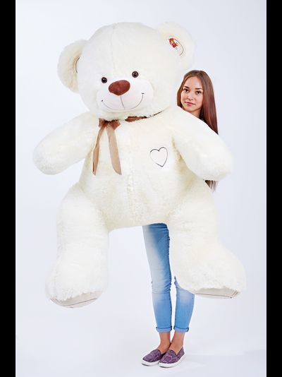 Большой плюшевый медведь 200 см бежевый Феликс