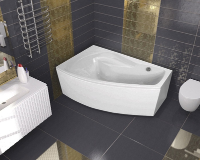 Акриловая ванна SANTEK МАЙОРКА 150х90 L, каркас, слив-перелив