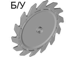 ! Б/У - Technic Circular Saw Blade 9 x 9 with Pin Hole and Teeth in Same Direction, Light Bluish Gray (61403 / 4521897) - Б/У