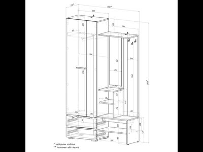 Прихожая Твист композиция 1 (Мебелони)