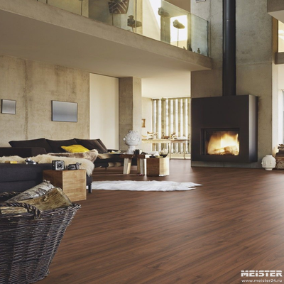 Ламинат MEISTER 6389 Орех Amore в интерьере