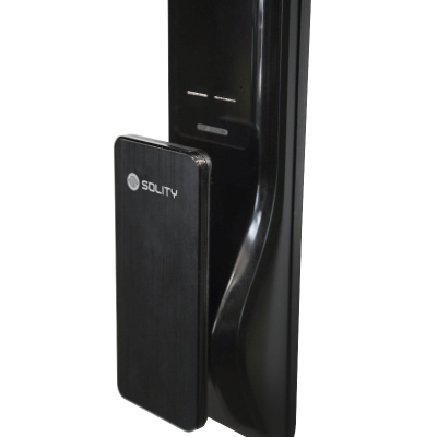Врезной электронный дверной замок Solity GSP-2000BK BLACK с отпечатком пальца