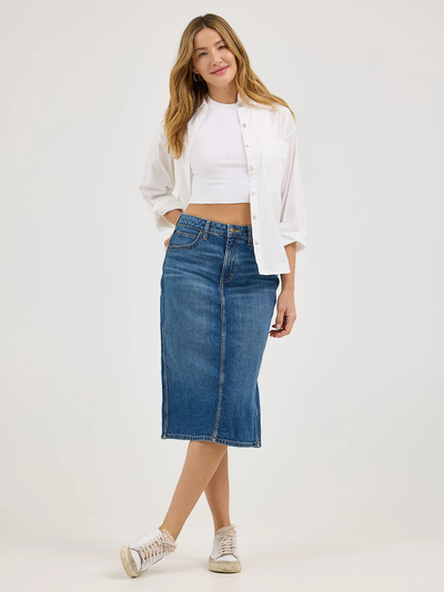 Юбка Lee® Legendary Back Slit Denim Skirt