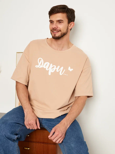 МУЖСКАЯ ФУТБОЛКА БЕЖЕВАЯ "ДАРИ"