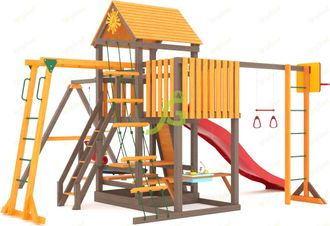 Детская площадка IgraGrad Панда Фани с балконом мод.2