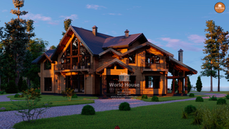 Шикарный дом из клееного бруса - проект №98