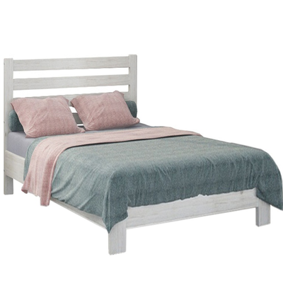 Кровать "Вероника" массив сосны ламели белый античный (Браво)