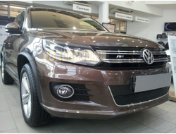 Защита радиатора Volkswagen Tiguan (рестайлинг) 2011-2016 black PREMIUM
