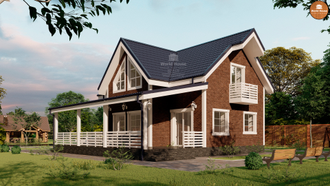 Проект дома из керамоблока с облицовкой кирпичом до 200м2. Проект №178