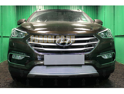 Защита радиатора Hyundai Santa Fe 2015-2018 chrome PREMIUM