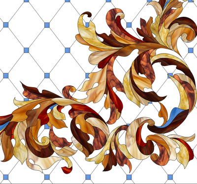 Витражная пленка  KL №64