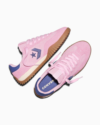 Кроссовки замшевые Converse Run Star Trainer Stitched Suede розовые вид сверху