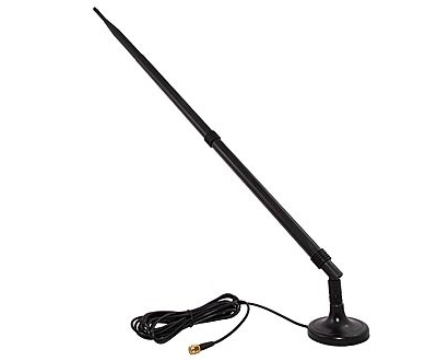 DE/WiFi 12db-2м Уличная Wi-Fi антенна с магнитным основанием и кабелем 2 м. усиление 12 Дб (SMA-RP)