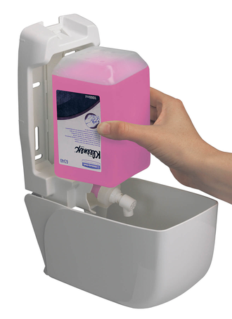 6948  Aquarius Диспенсер для жидкого и пенного мыла в кассетах картриджах 1 литр белый