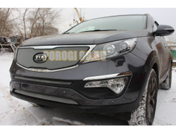 Защита радиатора KIA Sportage 2014-2016 chrome верх