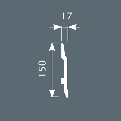 Cosca напольный плинтус, экополимер PX007