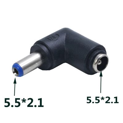 L-образный адаптер для DC кабеля питания (папа / мама)