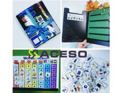 Набор "Визуальное расписание" MAXI. Развивающее пособие на липучках Frechoponcho (Френчопончо)